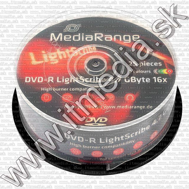 Image of Mediarange DVD-R 16x 25cake **COLOR LIGHTSCRIBE** (IT7803)